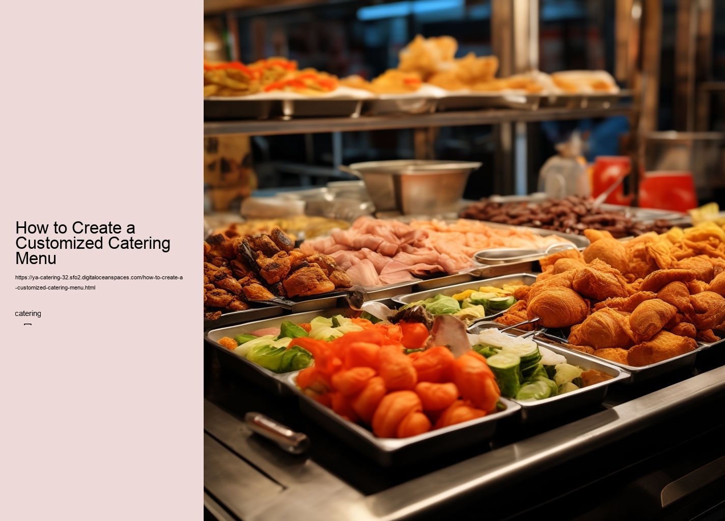 How to Create a Customized Catering Menu